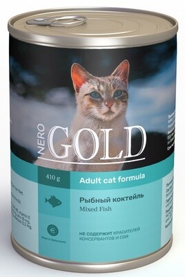 NERO GOLD 415 г консервы для кошек рыбный коктейль
