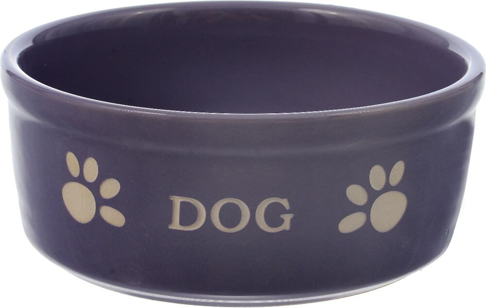NOBBY DOG 0,46 л 15,5 см х 6,5 см миска фиолетовая с рисунком керамика
