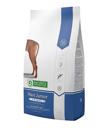 NATURE’S PROTECTION Maxi Junior 12 кг полнорационное питание для щенков крупных пород весом свыше 25 кг