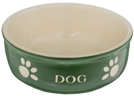 NOBBY DOG 0,13 л 12 см х 3,7см миска зеленая с рисунком керамика