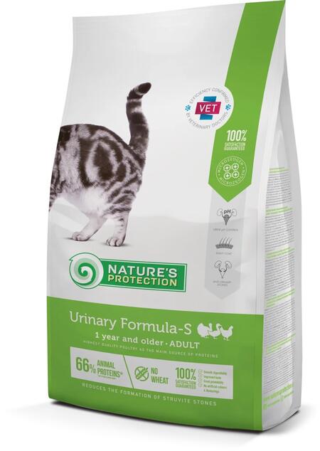 NATURE’S PROTECTION Urinary полнорационное диетическое питание для профилактики и лечения мочекаменной болезни кошек с птицей