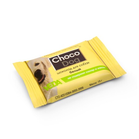 VEDA CHOCO DOG 6 шт 15 г шоколад белый лакомство для собак