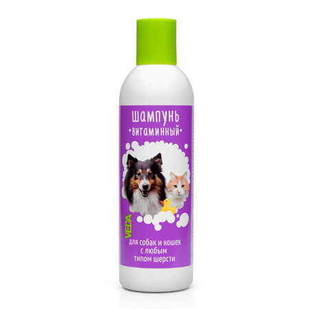 VEDA 220 мл шампунь витаминный для собак и кошек