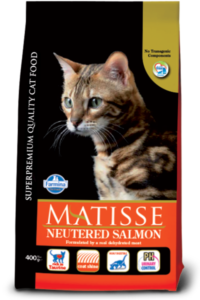 MATISSE Neutered Salmon Adult 10 кг корм для взсолых кастрированных кошек с лососем