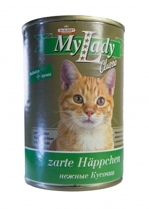 Dr. ALDER`S MyLаdy КЛАССИК 415 г кусочки в соусе консервы для кошек индейка почки