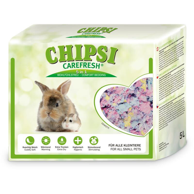 CHIPSI CAREFRESH Confetti разноцветный бумажный наполнитель для мелких домашних животных и птиц