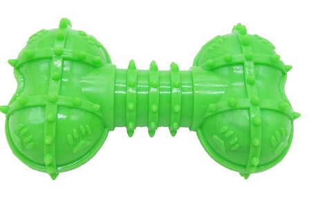 HOMEPET SNACK TPE 14 см игрушка для собак кость с шипами с отверстиями для лакомств