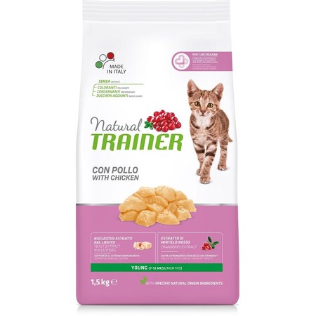 TRAINER NATURAL YOUNG CAT 1.5 кг для молодых кошек от 7 до 12 месяцев