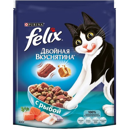 Felix Двойная вкуснятина корм для кошек, с рыбой