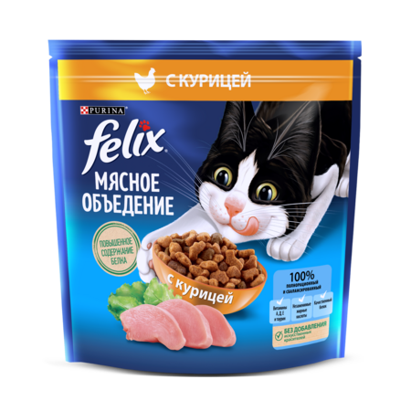 Felix Мясное объедение корм для кошек, с курицей