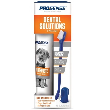 PRO-SENSE DENTAL SOLUTIONS 3 в 1 набор для собак по уходу за зубами.