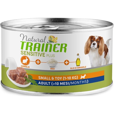 TRAINER NATURAL SENSITIVE PLUS MINI ADULT 150 г консервы для взрослых собак мелких пород гипоаллергенные с кроликом