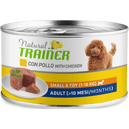 TRAINER NATURAL SMALL & TOY 150 г консервы для взрослых собак мелких и миниатюрных пород с курицей