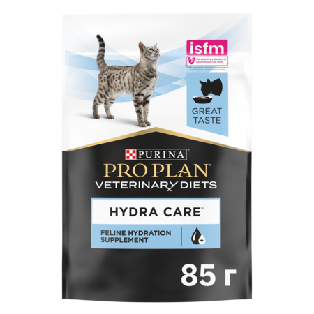 Pro Plan Veterinary Diets Hydra Care 85 г пауч для взрослых кошек, способствующий увеличению потребления воды и снижению концентрации мочи
