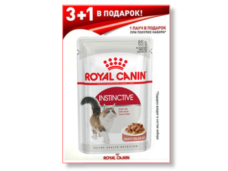 ПРОМО ROYAL CANIN INSTINCTIVE 3 + 1 85 г пауч соус влажный корм для кошек старше 1-го года