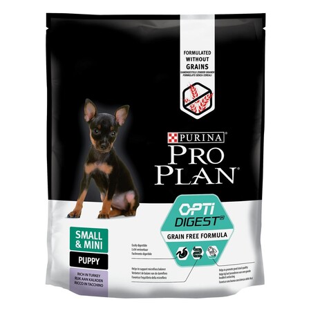 PRO PLAN Grain Free "Puppy Small&Mini Sensitive Digestion" cухой для щенков мелких и карликовых пород 1 - 10 кг с чувствительным пищеварением Индейка