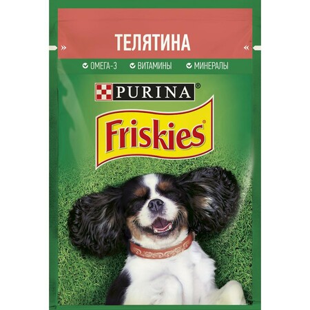 Friskies 85 г пауч консервы для взрослых собак с телятиной