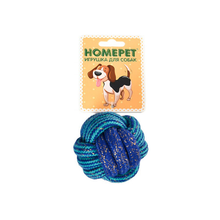 HOMEPET SEASIDE Ф 6 см игрушка для собак узел из каната сине-голубой
