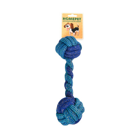 HOMEPET SEASIDE Ф 6 см х 25 см игрушка для собак гантель из каната сине-голубая