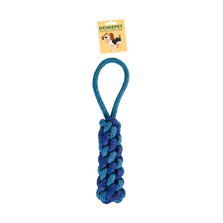 HOMEPET SEASIDE 36 см игрушка для собак плетенка из каната сине-голубая