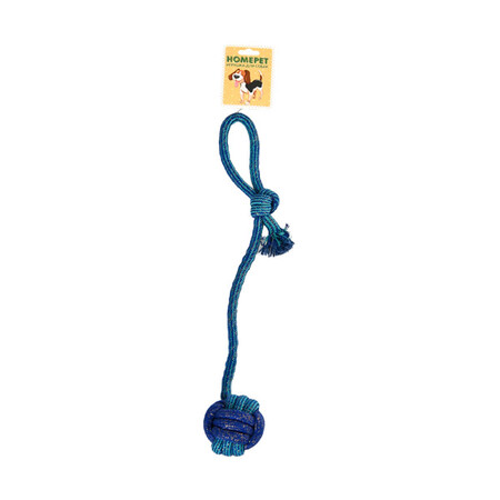 HOMEPET SEASIDE Ф 6 см х 47 см игрушка для собак узел из каната на веревке с петлей сине-голубой