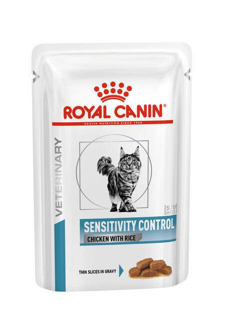 ROYAL CANIN VD SENSITIVITY CONTROL 85 г пауч ветеринарная диета для кошек с пищевой непереносимотью с курицей и рисом 1х28