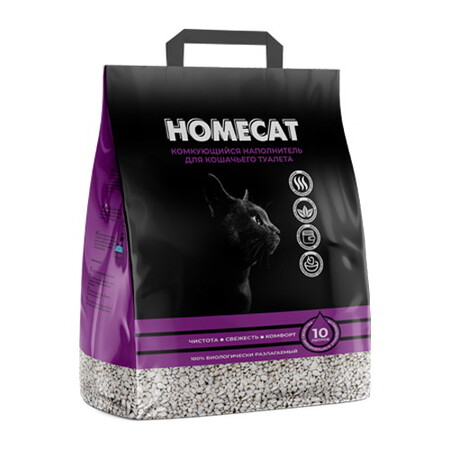 HOMECAT 10 л 5 кг комкующийся наполнитель для кошачьих туалетов