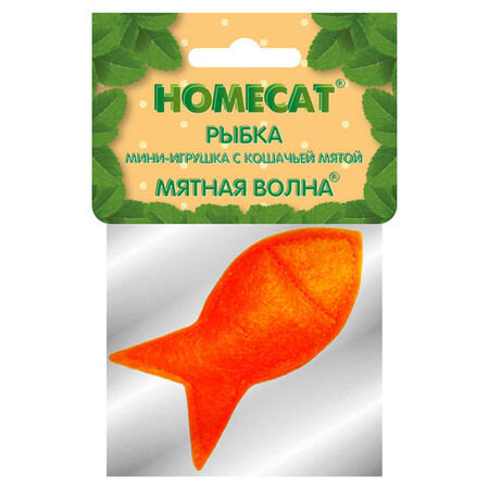 HOMECAT 5 см игрушка для кошек рыбка мини с кошачьей мятой