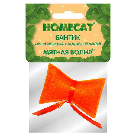 HOMECAT 5 см игрушка для кошек бантик мини с кошачьей мятой