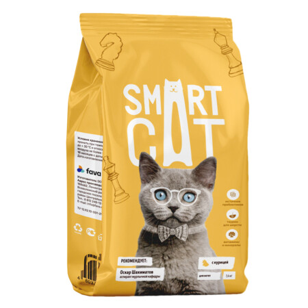 Smart Cat 400 г сухой корм для котят с цыпленком