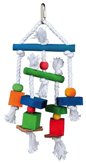 TRIXIE 24 см игрушка для птиц деревянная на верёвке