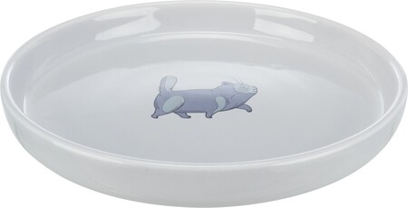 TRIXIE 23 см 0,6 л миска для кошек плоская и широкая керамическая серая