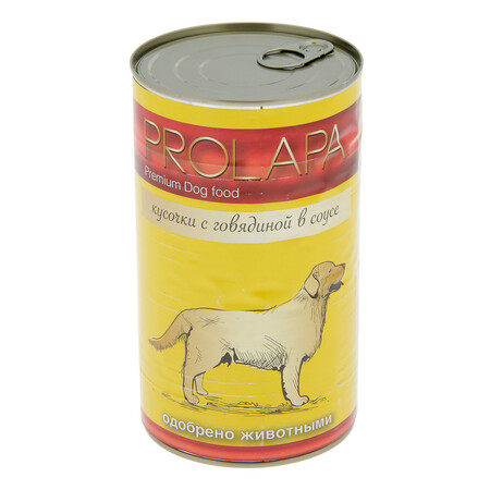 Prolapa Premium 850 гр консервы для собак говядина кусочки в соусе 1х6