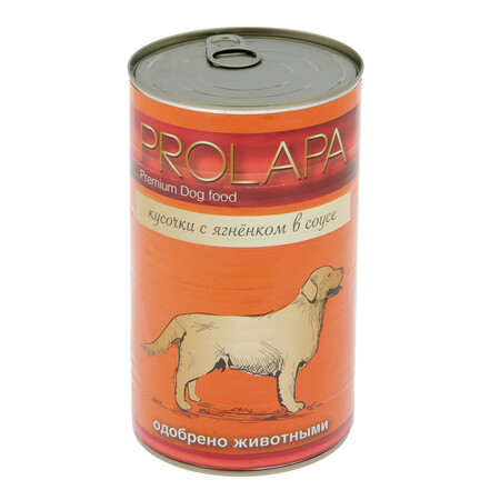 Prolapa Premium 850 гр консервы для собак с ягненком кусочки в соусе 1х6
