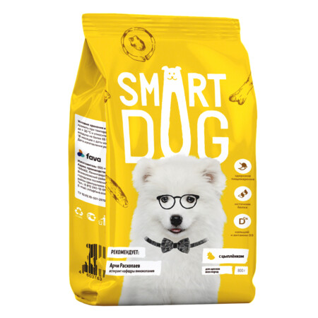 Smart Dog 800 г сухой корм для щенков с цыпленком