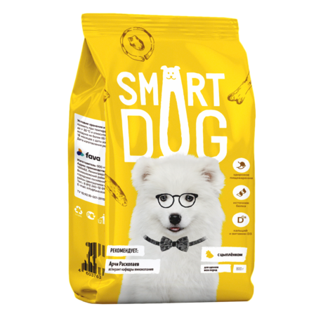Smart Dog 800 г сухой корм для щенков с цыпленком