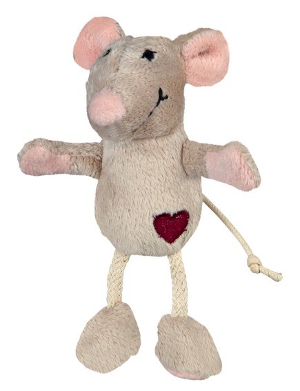 TRIXIE 11 см игрушка мышь плюшевая бежевая