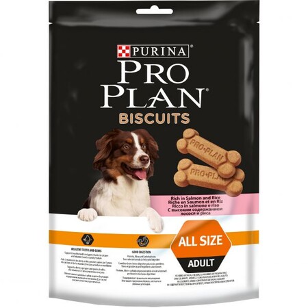 PRO PLAN Biscuits 400 г лакомство для собак старше 9 месяцев лосось с рисом