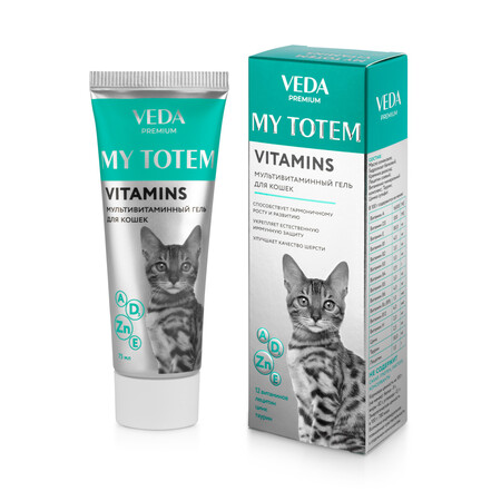VEDA MY TOTEM VITAMINS 75 г мультивитаминный гель для кошек