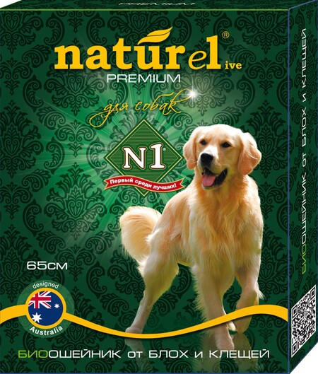 №1 NATUREL BIO 65 см ошейник для собак от внешних паразитов