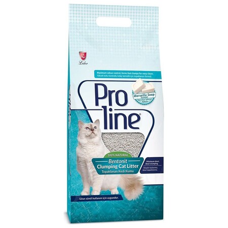 Proline 5 л комкующийся бентонитовый наполнитель для кошачьего туалета с ароматом марсельского мыла