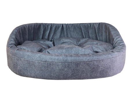 HOMEPET Микровелюр Leather №1 43 см х 38 см х 15 см диванчик пыльно-голубой для домашних животных