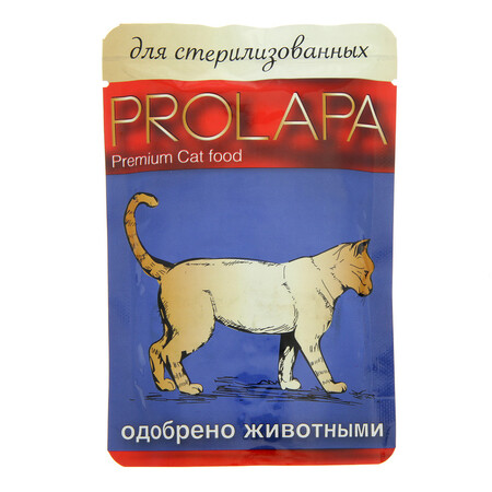 Prolapa Premium 100 гр пауч для стерилизованных кошек с птицей в соусе 1х26