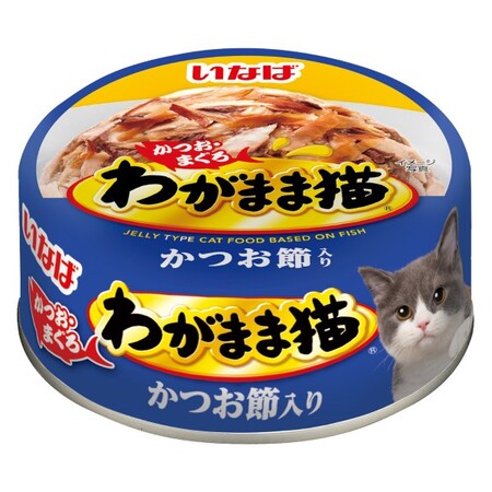 INABA Wagamam 115 г консервы для кошек микс тунцов с кацуобуси в желе