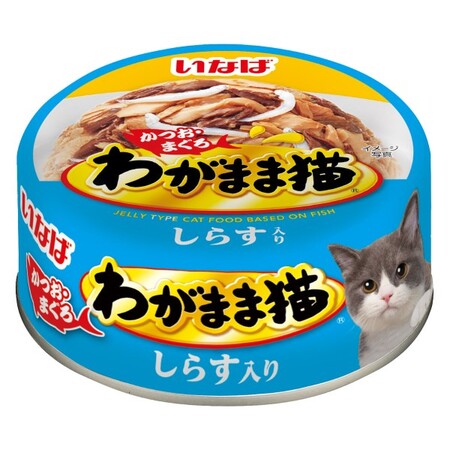 INABA Wagamam 115 г консервы для кошек микс тунцов с мальками ширасу в желе