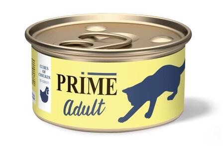 PRIME Adult 75 г консервы для кошек курица кусочки в соусе