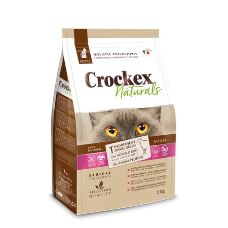 CROCKEX Wellness 1,5 кг сухой корм для кошек ягненок с рисом