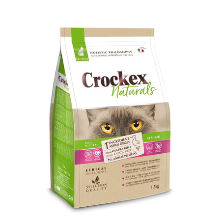 CROCKEX Wellness ADULT 1,5 кг сухой корм для пожилых кошек утка с рисом