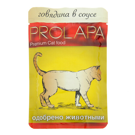 Prolapa Premium 100 гр пауч для кошек говядина в соусе 1х12