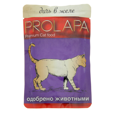 Prolapa Premium 100 гр пауч для кошек дичь в желе 1х12